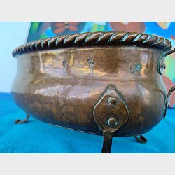 Antik jugend blomster kobber urtepotte