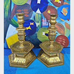 Messing barok lysestager