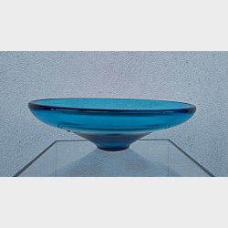 Turkis vintage glasfad