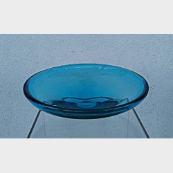 Turkis vintage glasfad