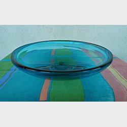 Turkis vintage glasfad