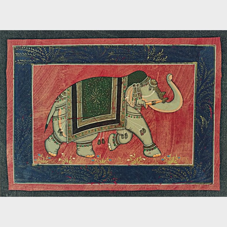 Indisk elefant p silke