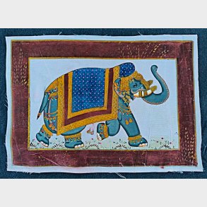 Indisk elefant p silke