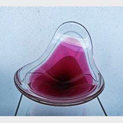 Pink / rosa Flygsfors vintage glasskl