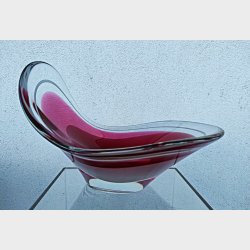 Pink / rosa Flygsfors vintage glasskl