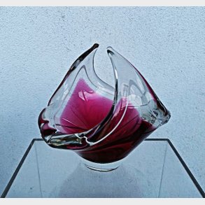 Pink / rosa Flygsfors Coquille glasskl