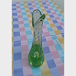 Grn Holmegaard Nbvase med bobler