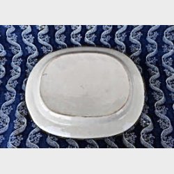 Stort antikt Musselmalet Aluminia serveringsfad