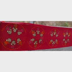 Ekstra lang r�d S�dahl Design julel�ber med engle