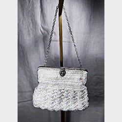 Hvid clutch / selskabstaske