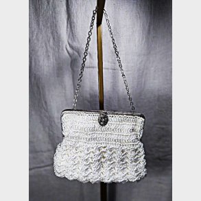 Hvid clutch / selskabstaske