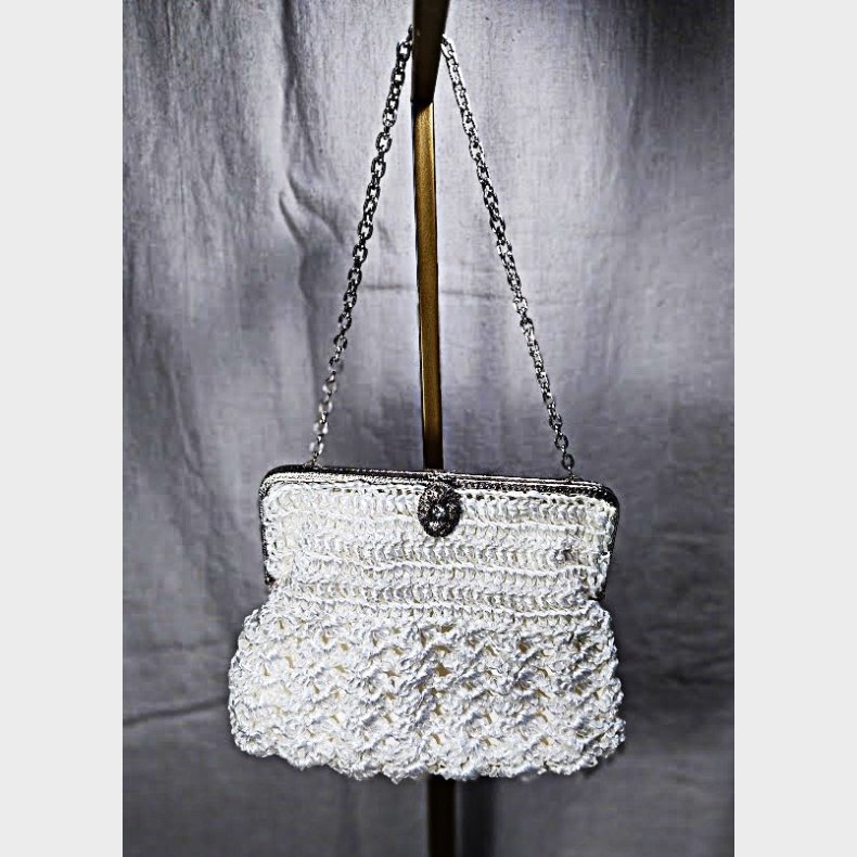 Hvid clutch / selskabstaske