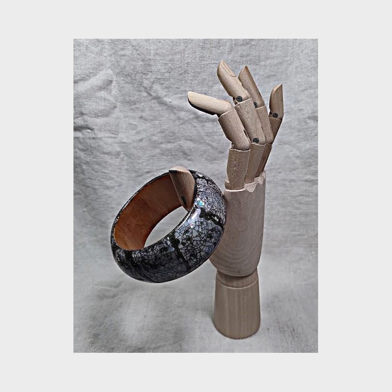 Vintage armb�nd / armring med slangeskindsm�nster