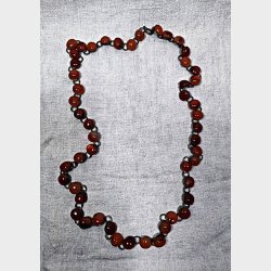 Vintage b�lte / halsk�de med r�de agater