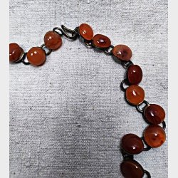 Vintage b�lte / halsk�de med r�de agater