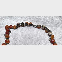 Vintage b�lte / halsk�de med r�de agater