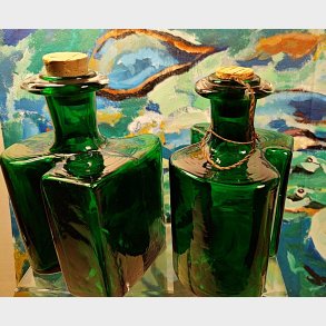 Gr�n Holmegaard Hivert karaffel