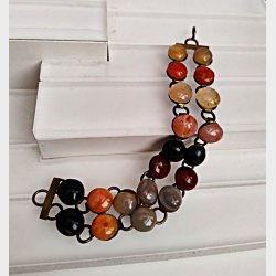 Vintage armb�nd med farvede agater