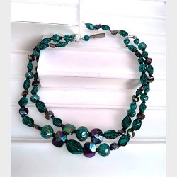 Gr�n 50'er vintage halsk�de