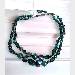 Gr�n 50'er vintage halsk�de