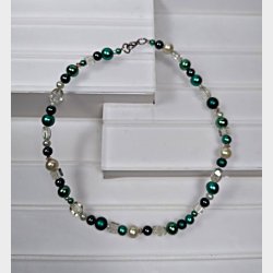 Gr�n vintage halsk�de