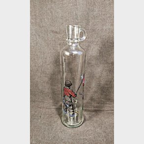 Holmegaard 70'er glaskaraffel med lystfisker