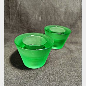 Gr�nne Pop lysestager fra Holmegaard