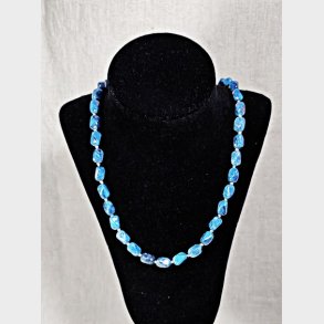 Turkis/bl� vintage halsk�de