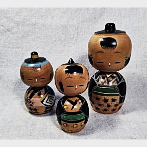 Japanske Kokeshi vintage dukker