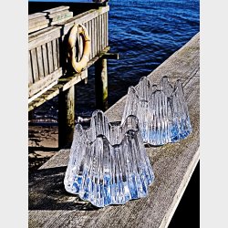 Nybro Glasbruk vintage fyrfadsstage