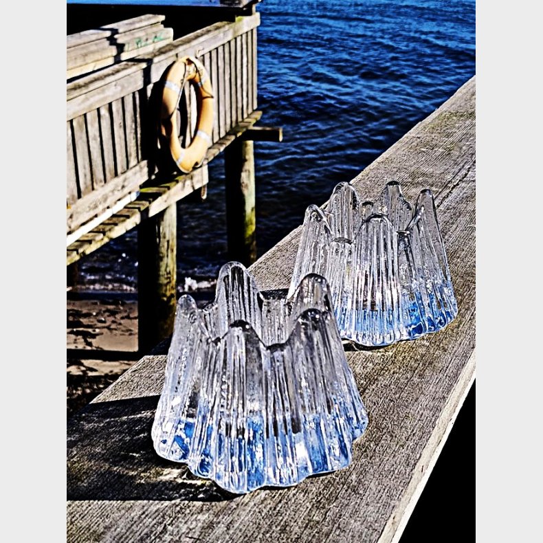 Nybro Glasbruk vintage fyrfadsstage