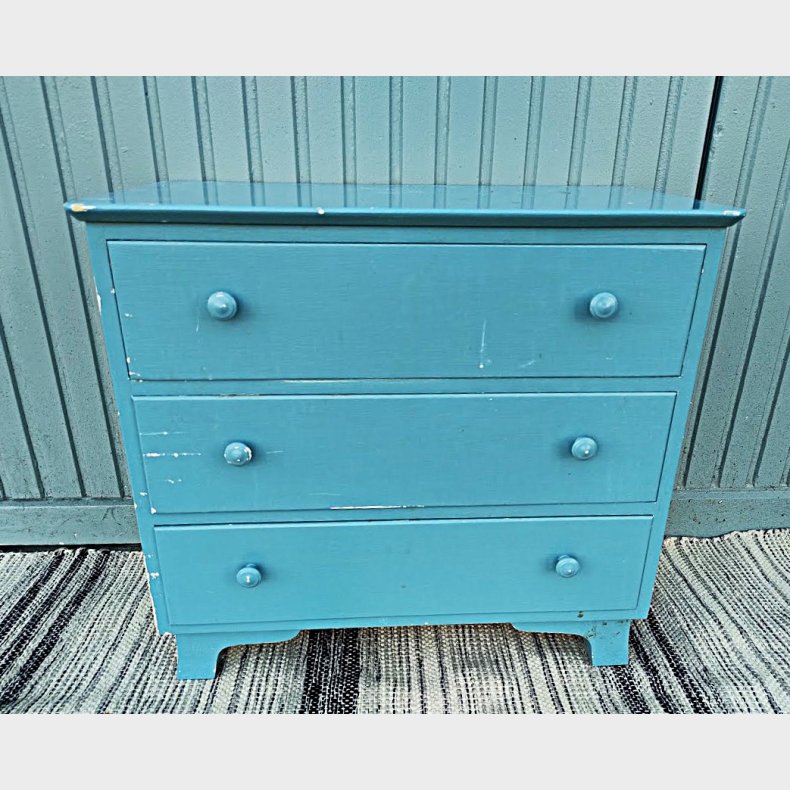 Bl� vintage kommode