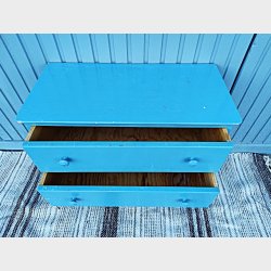 Bl� vintage kommode
