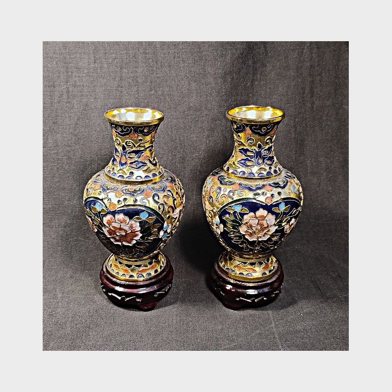 Kinesisk cloisonne vase