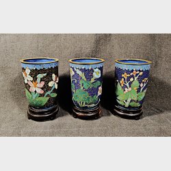 Bl� kinesiske cloisonne b�gre