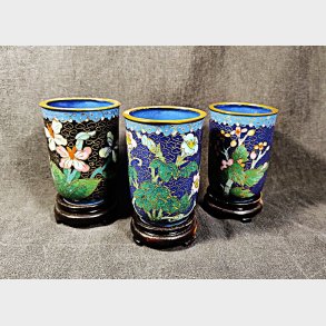 Bl� kinesiske cloisonne b�gre