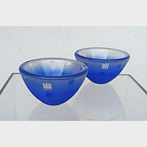 Azurbl� Pernille B�low fyrfadsstager