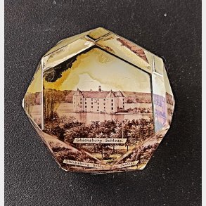 Antik brevpresse med fotografi: Gl�cksburg Slot