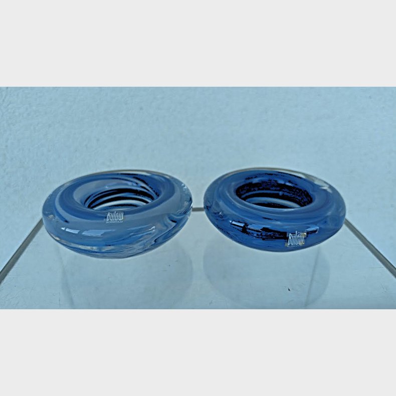 Lysebl� Pernille B�low fyrfadsstager