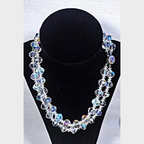 Dobbelt vintage krystalhalsk�de