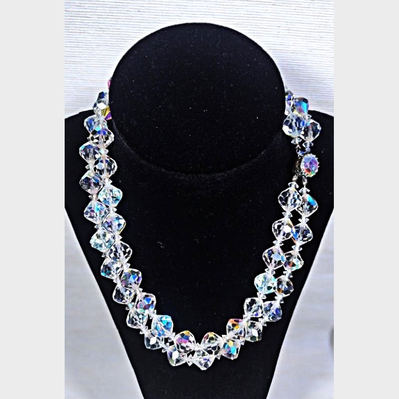 Dobbelt vintage krystalhalsk�de