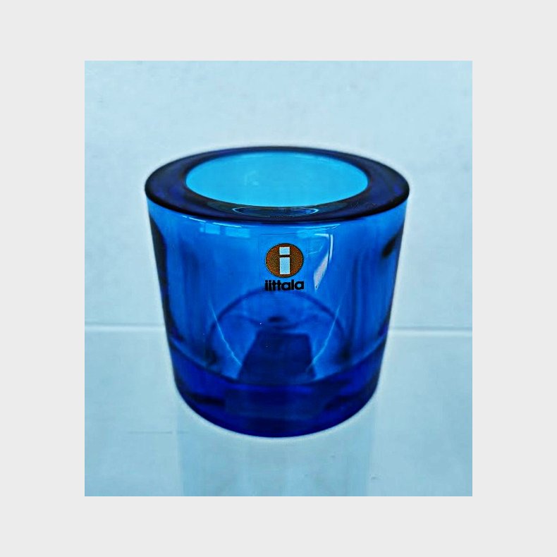 Turkisbl� Kivi fyrfadsstage fra Iittala