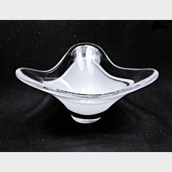 Hvid Flygsfors vintage glassk�l