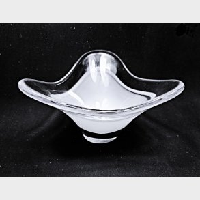 Hvid Flygsfors vintage glassk�l
