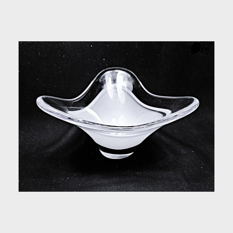 Hvid Flygsfors vintage glassk�l