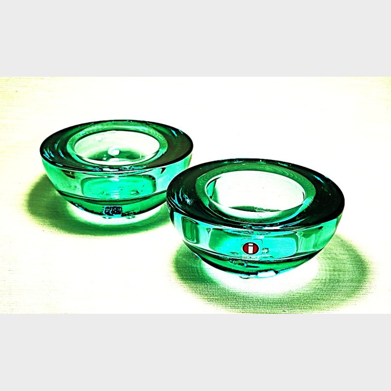 Lysegr�n Iittala Ballo fyrfadsstage