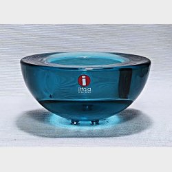 Gr�n / turkis Iittala Ballo fyrfadsstage