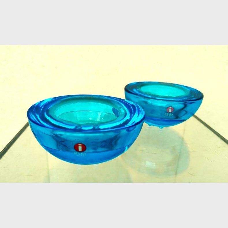 Turkis Iittala Ballo fyrfadsstage