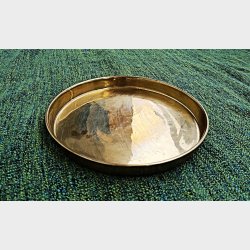 Rund vintage messingbakke
