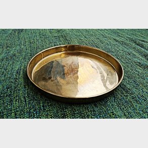 Rund vintage messingbakke